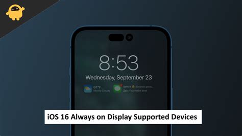 iOS 16 to Add Support for Always-On Display