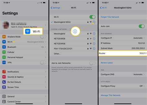iOS Settings Server Address