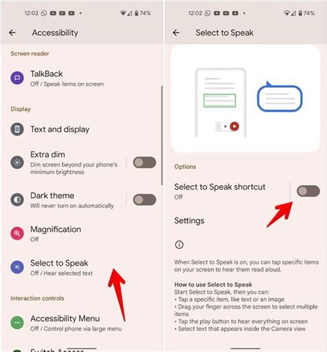 iOS and Android Text-to-Speech Settings