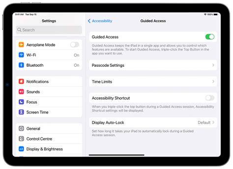 iPadのアクセスガイド解除でボタン操作を確認するイメージ