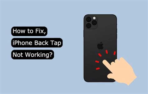 iPhone back tap not working