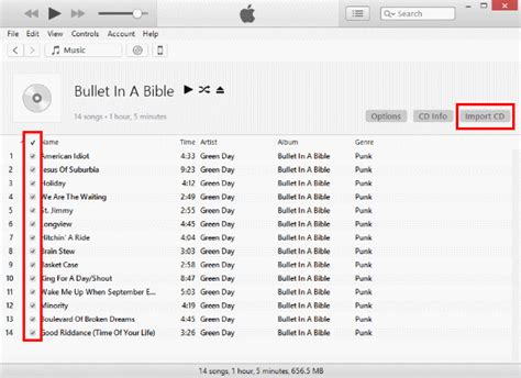 iTunes Importer CD user guide