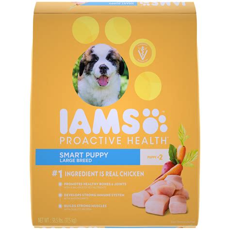 IAMS PROACTIVE HEALTH Smart Puppy Large Breed Dry Dog Food Chicken, 38.
