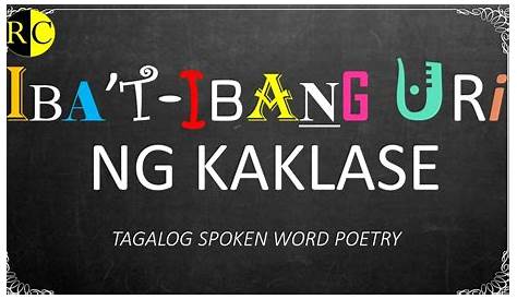 SPOKEN POETRY - Spoken poetry FILIPINO: Wika ng Edukasyon at Kalinangan
