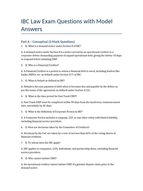 Ibc Code Questions
