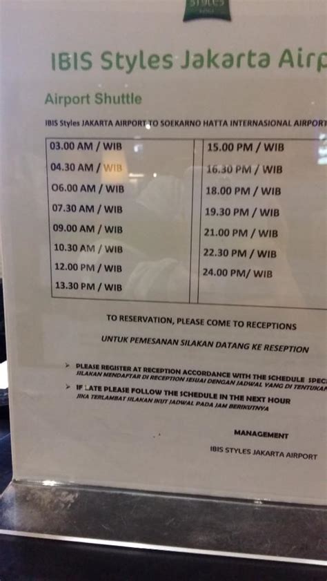 ibis styles jakarta airport shuttle schedule