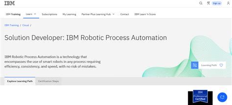 ibm robotic process automation course