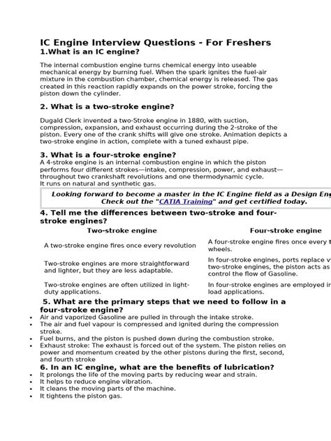 Ic Engine Interview Questions Quora  Everything You Need To Know