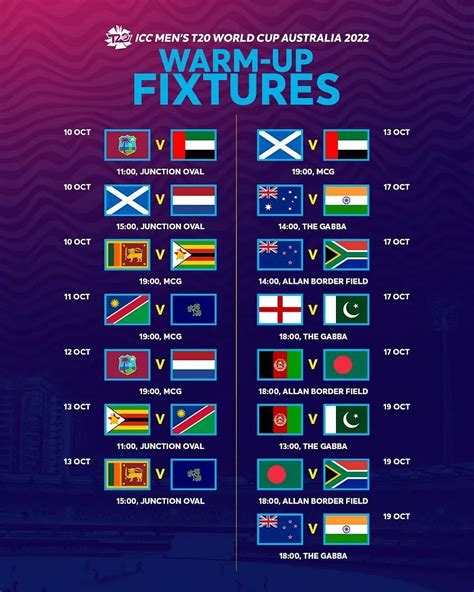 icc cricket world cup warm-up matches