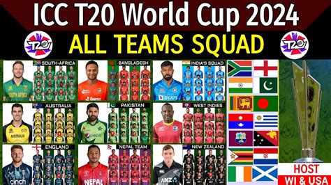 icc t20 world cup 2024 all teams squad