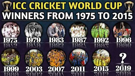 icc world cup history winners list