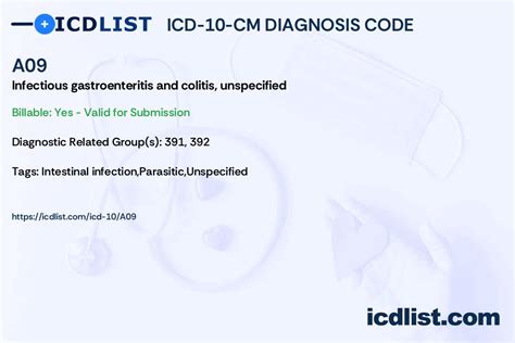 icd 10 code a09.9