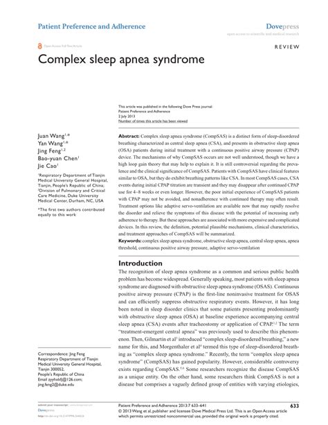 icd 10 code for complex sleep apnea syndrome