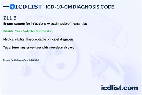 icd 10 code for encounter for std screening