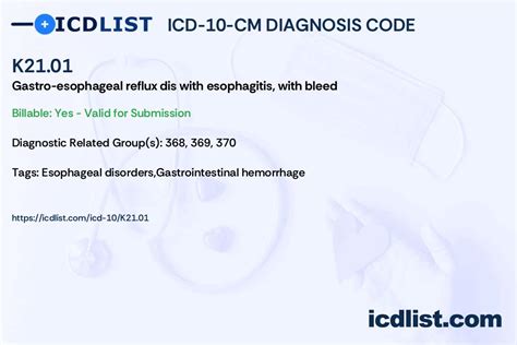 icd 10 code for reflux esophagitis