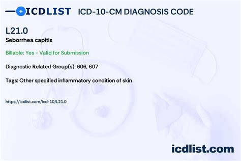 icd 10 code for seborrhea capitis