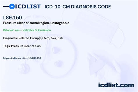 icd 10 code l89150