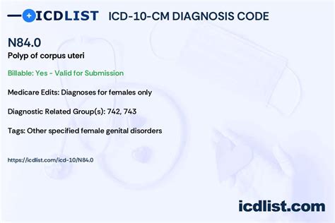 icd 10 endometrial polyp coding