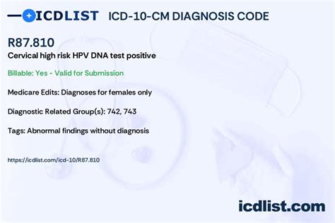 icd 10 positive hpv test