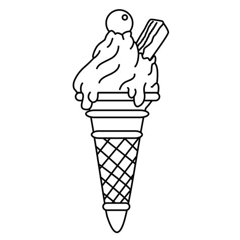 Ice Cream Cone Coloring Pages Printable