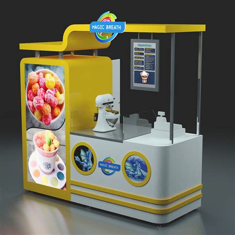 new designed choco ice cream kiosk frozen yogurt kiosk for mall