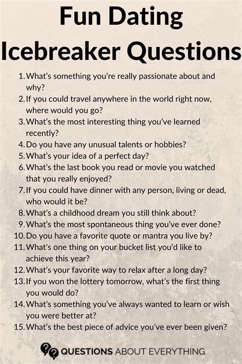 Ice Breakers For Your Crush