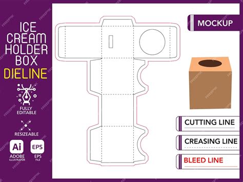 Ice Cream Box Design Template