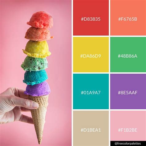 ice cream colour palette