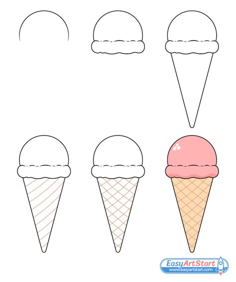 Ice Cream Drawing Simple