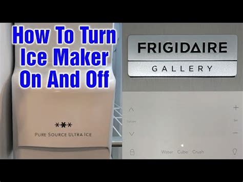 Ice Maker On Off Switch Frigidaire