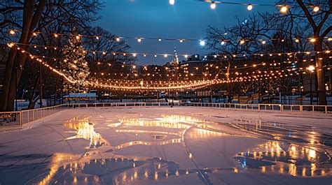 Ice Skating Background Outside
