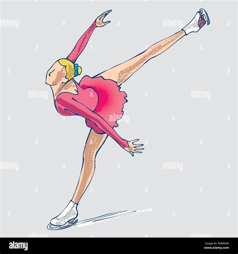 Ice Skating Gesture Drawing