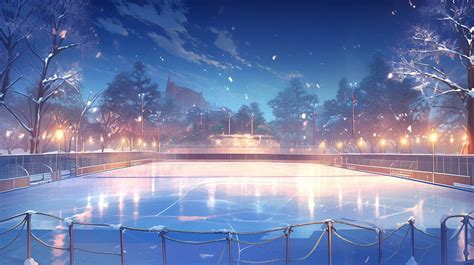 Ice Skating Ring Gacha Background