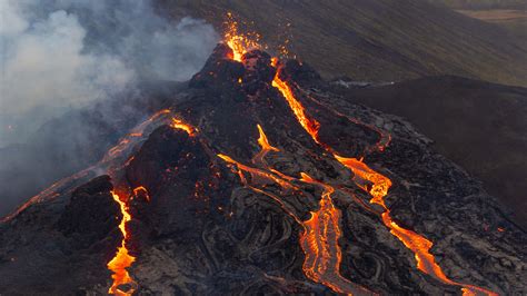 iceland volcano eruption 2021 drone footage