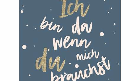 Blechschild Spruch Ich bin da, wenn du mich brauchst Metallschild 27x10