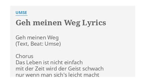 LUCIANO - GEH MEINEN WEG Lyrics | luciano geh meinen weg Lyrics - YouTube