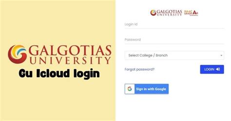 icloud login galgotias university