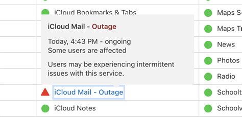 icloud mail outage