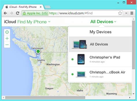 icloud.com find my iphone all devices