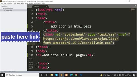icon link html code