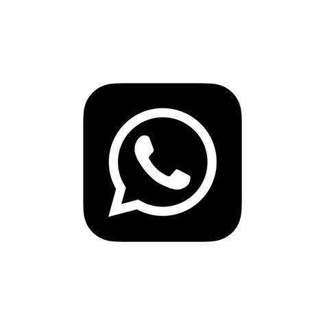 icono de whatsapp blanco y negro png