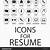 icons for resume