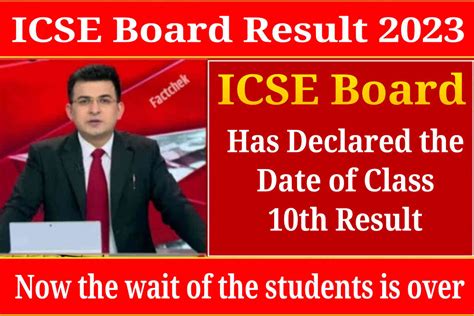 icse 10th result 2023 official notice