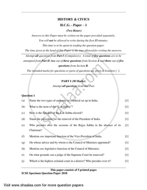 icse class 10 history questions and answers pdf download