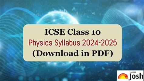 icse class 10 physics syllabus