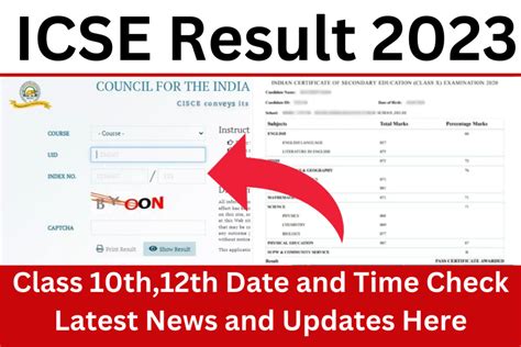 icse class 10 result 2023 date