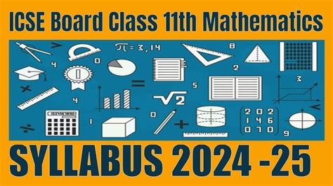 icse class 11 maths syllabus