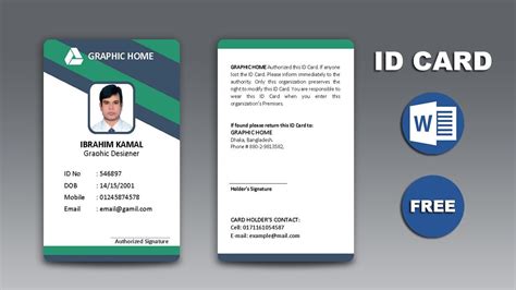 Id Card Format Both Side