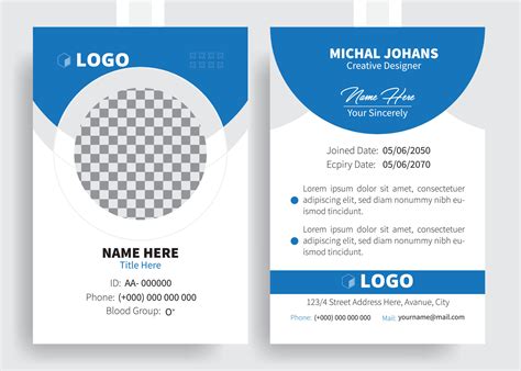 Id Card Layout