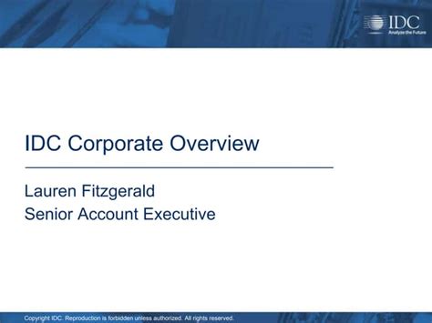 Idc Corporate Number